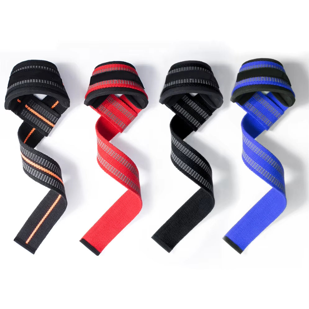 2Pcs Gym Lifting Straps Fitness Gloves Anti-Slip Hand Wraps Wrist Straps Support for Weight Lifting Powerlifting Training