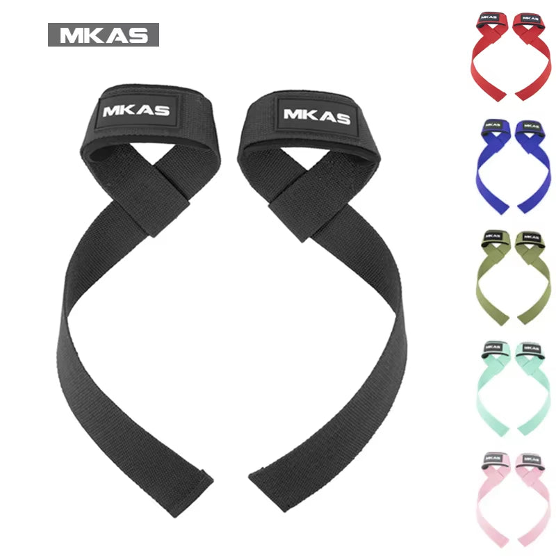 2Pcs Gym Lifting Straps Fitness Gloves Anti-Slip Hand Wraps Wrist Straps Support for Weight Lifting Powerlifting Training
